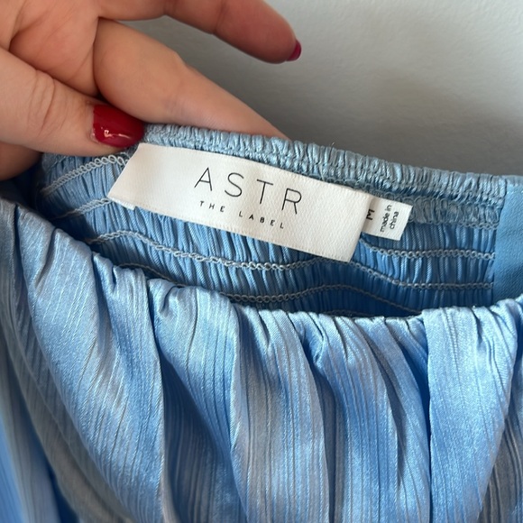 SOLD ASTR The Label Long Sleeve Satin Mini Dress - Picture 5 of 9